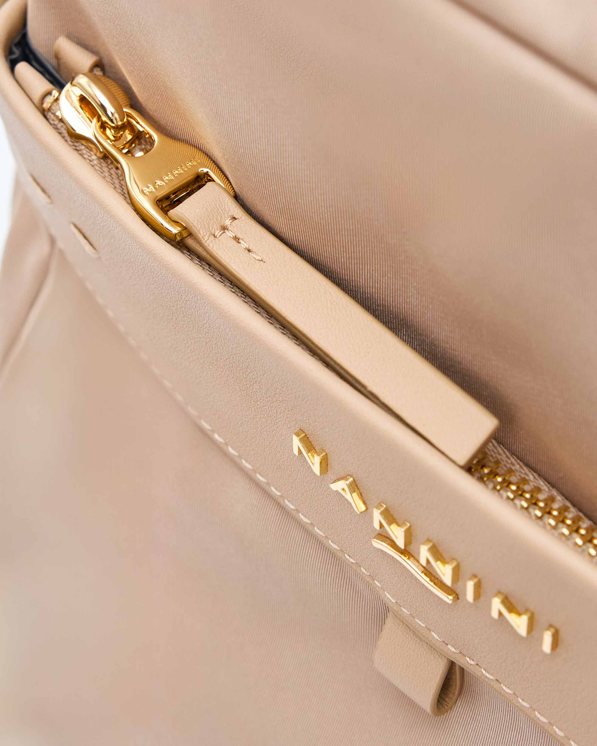 NANNINI borsa spalla donna pelle martellata marrone chiusura