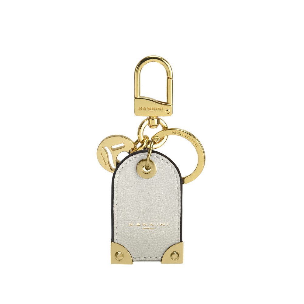 NANNINI borsa spalla donna pelle liscia bianco avorio