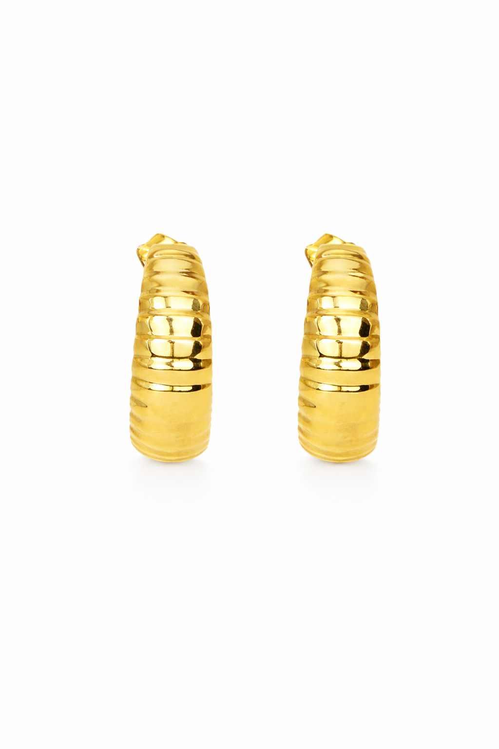 NANNINI Orecchini Huggie Oro Lucido Elegante Leggero Delicato
