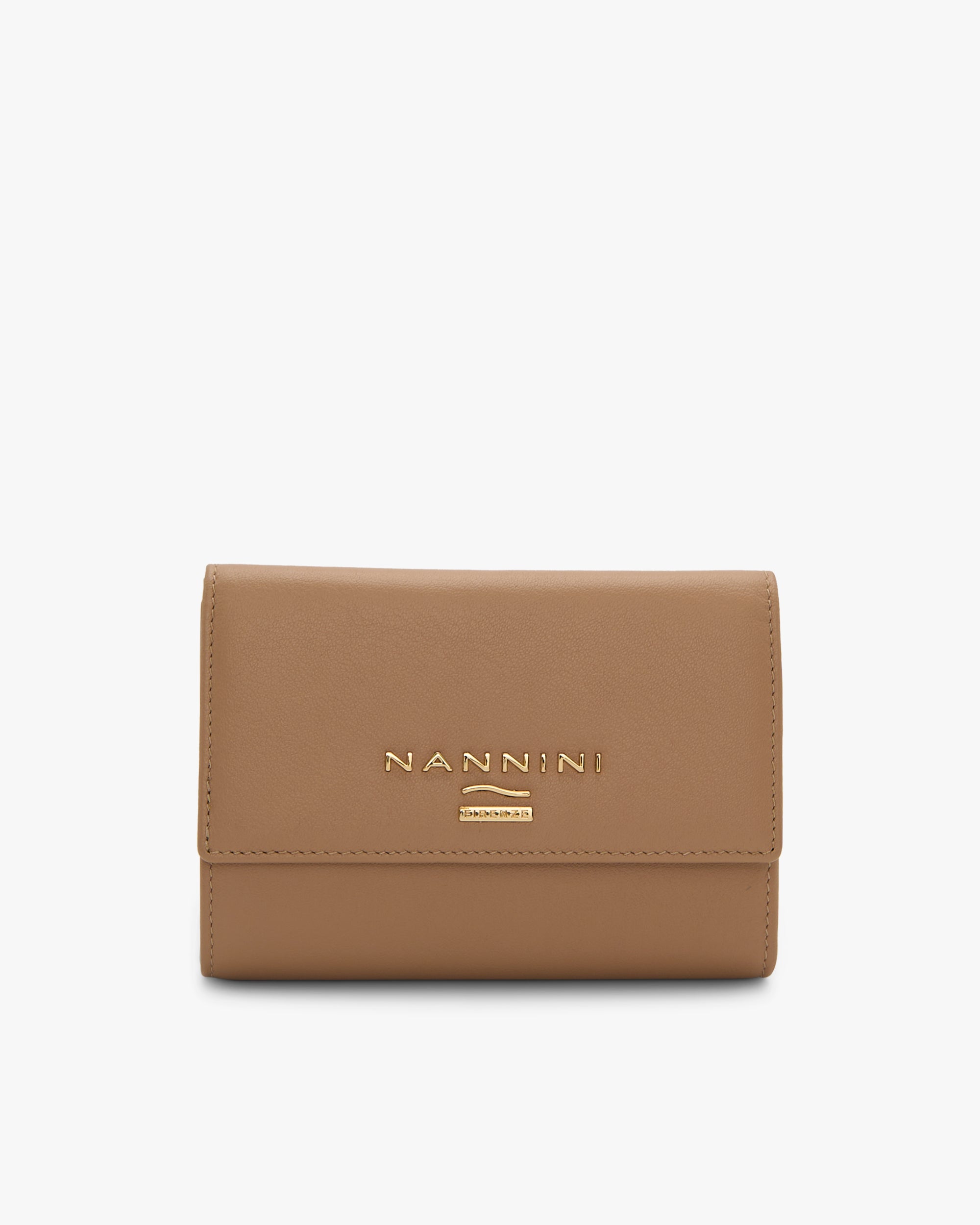 NANNINI borsa spalla donna beige pelle martellata classica