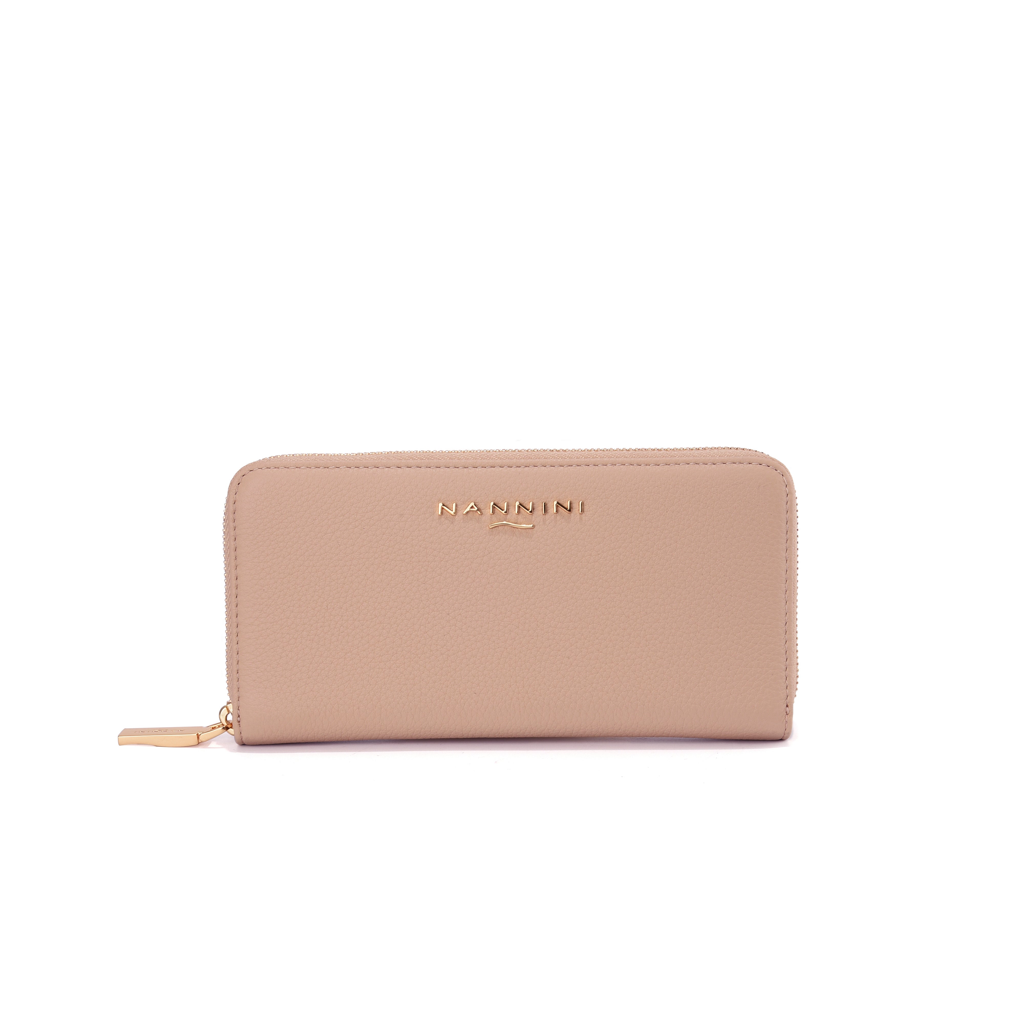 NANNINI borsa spalla donna pelle martellata beige tracolla regolabile