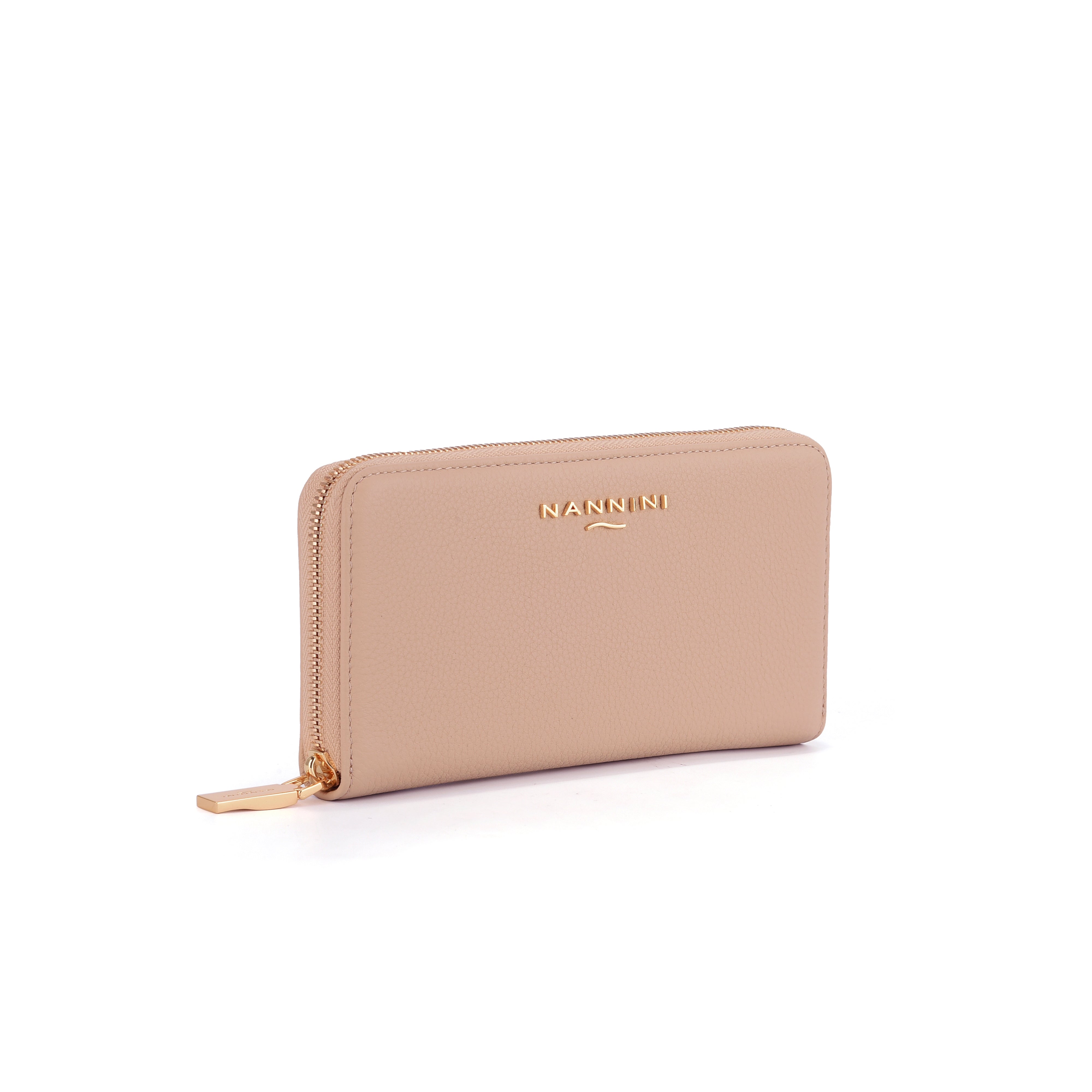 NANNINI borsa spalla martellata beige tracolla regolabile donna