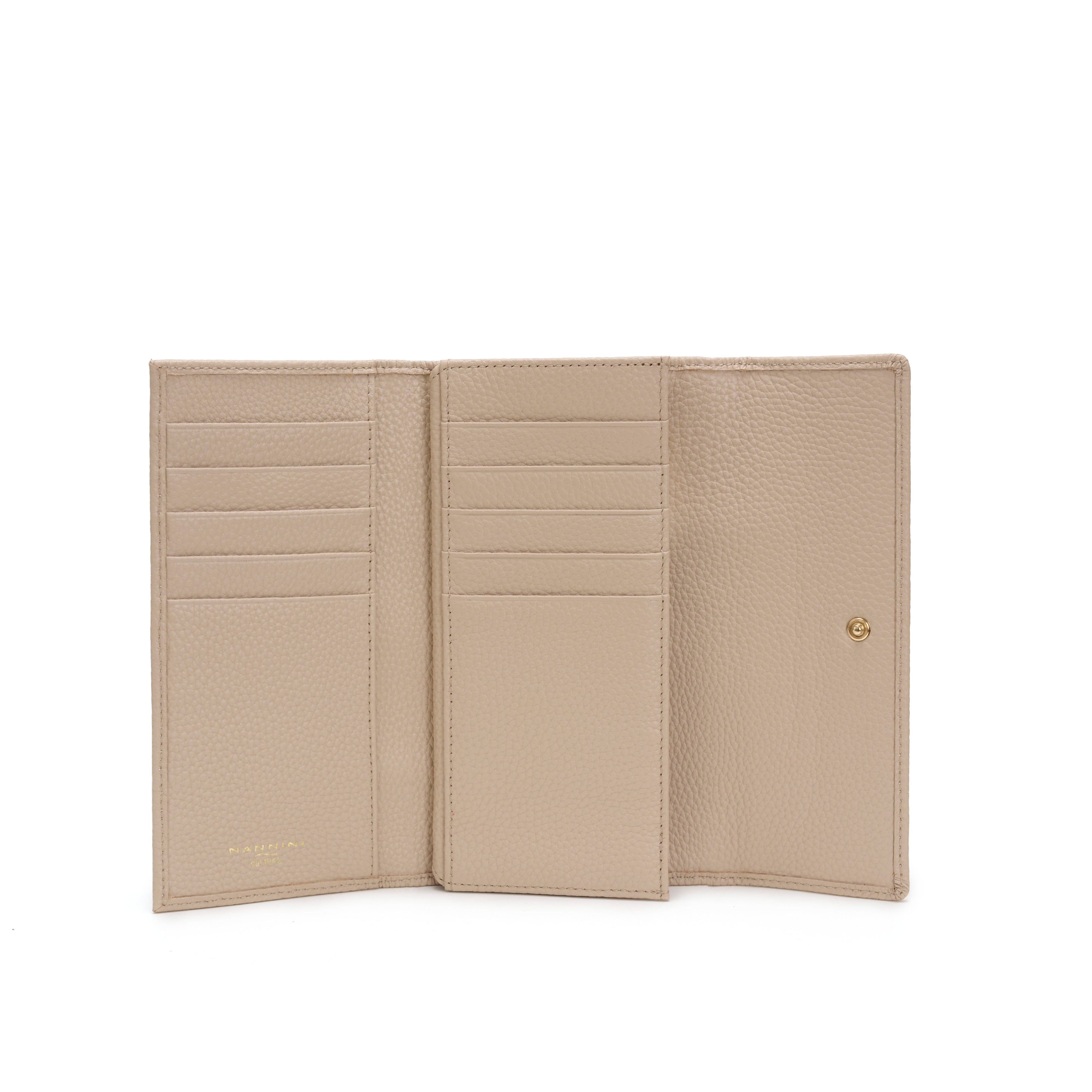 NANNINI borsa spalla donna beige pelle effetto intrecciato