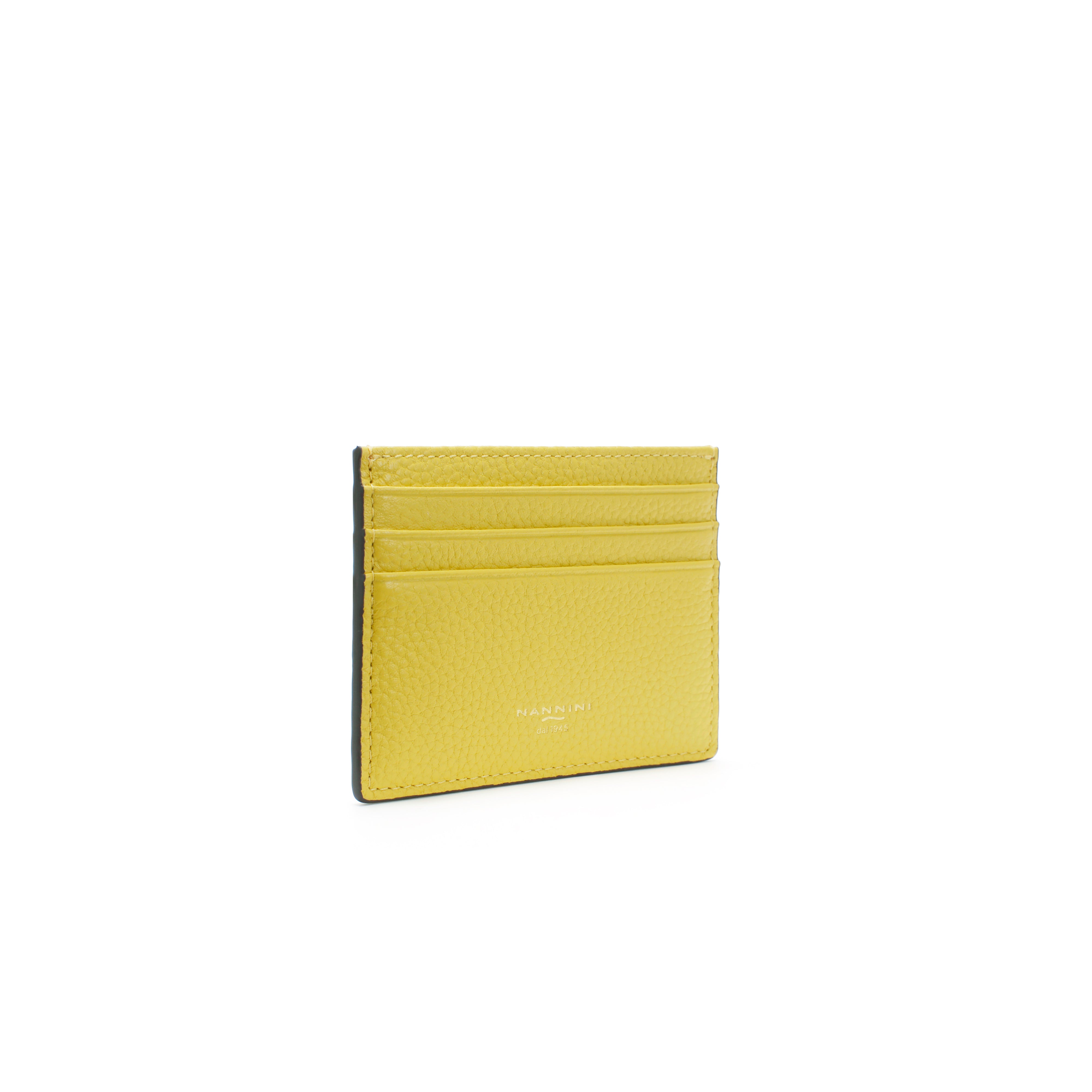 NANNINI borsa spalla donna pelle martellata gialla manico catena