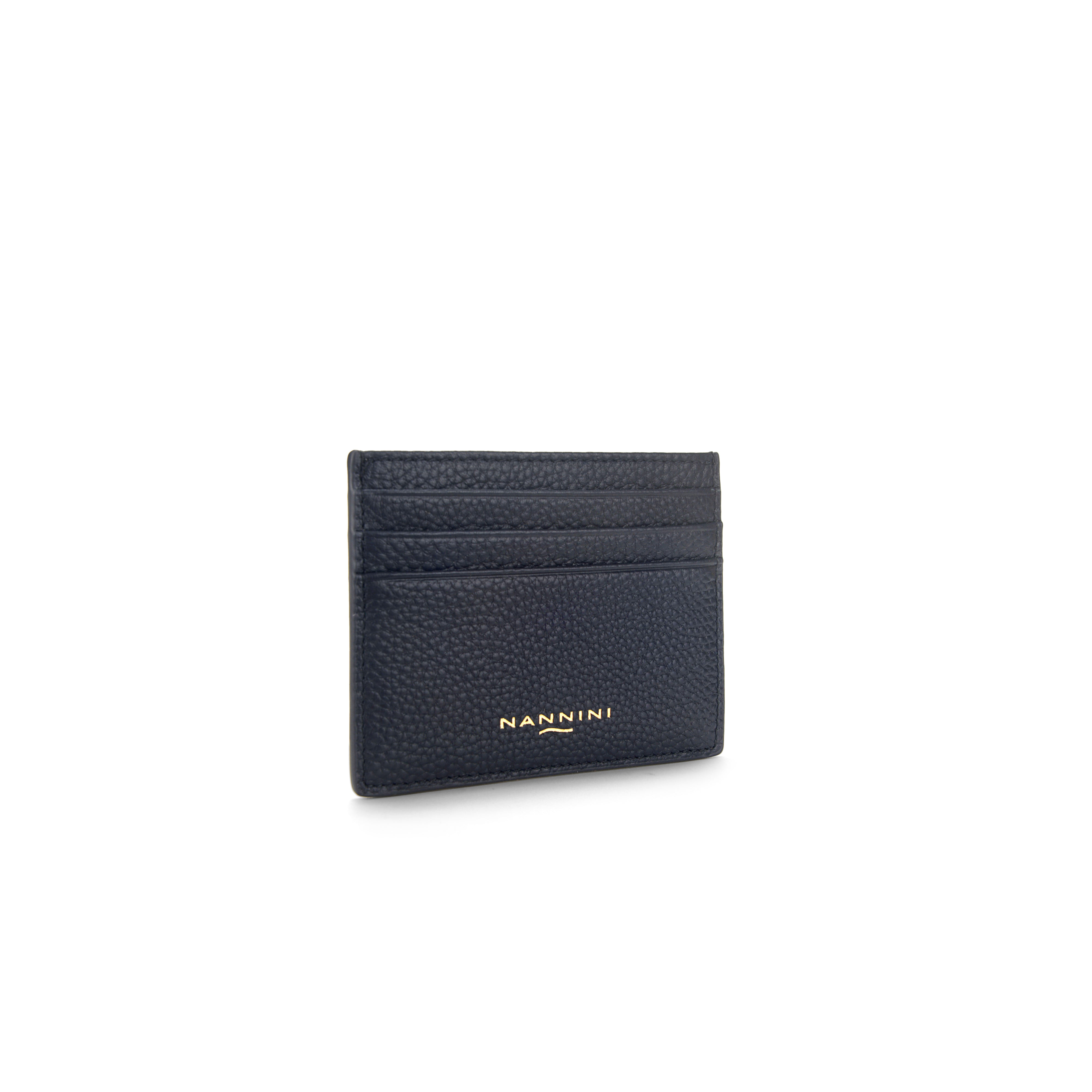 NANNINI tracolla pelle trapuntata blu scuro donna catena oro